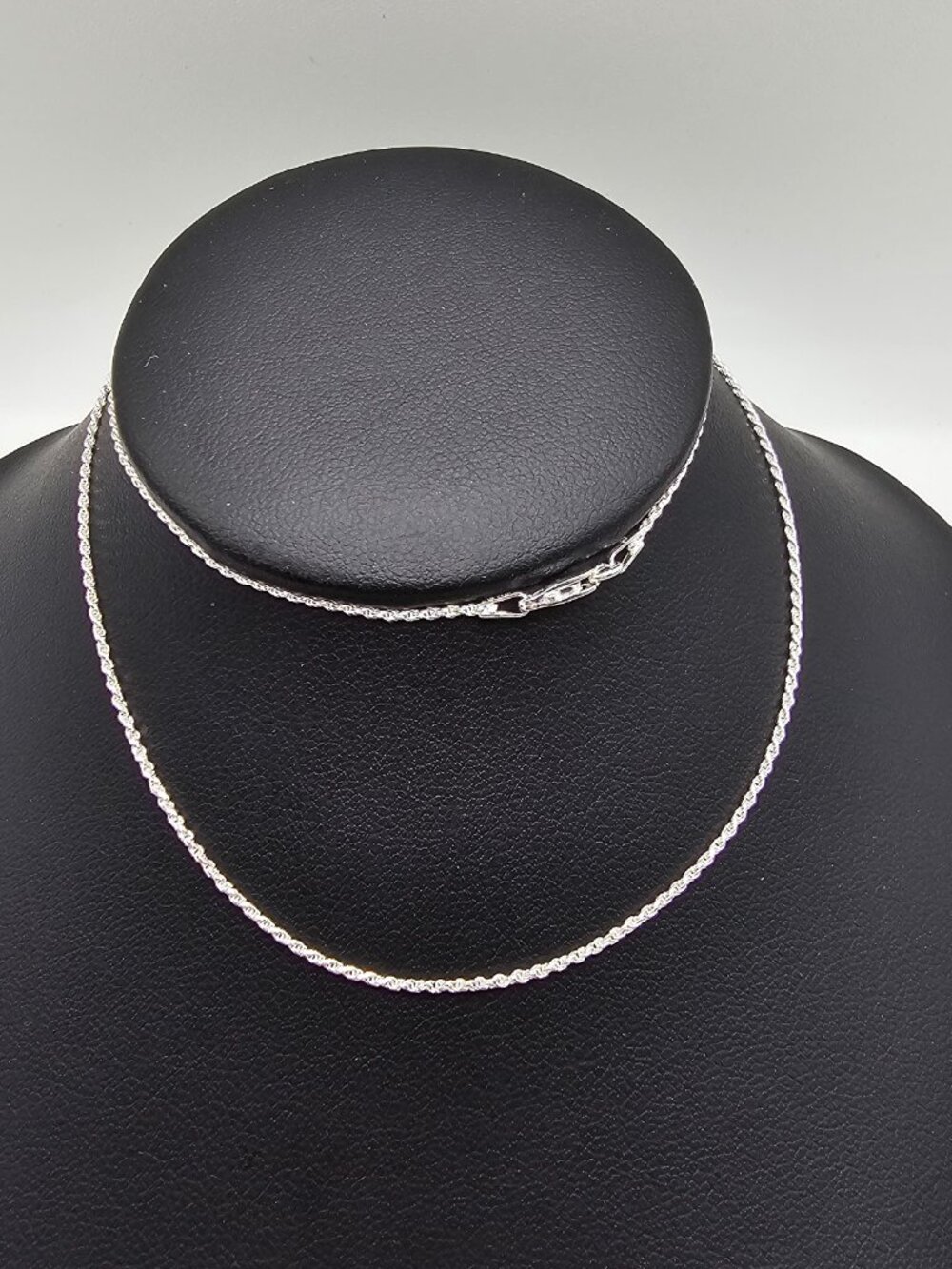Sterling Silver 925 High Polished Rope Chain 1.1mm 18 inches